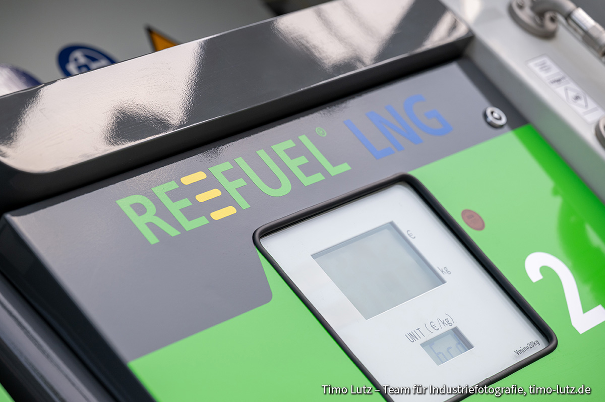 Eine Nahaufnahme von einem Tankstellendispenser