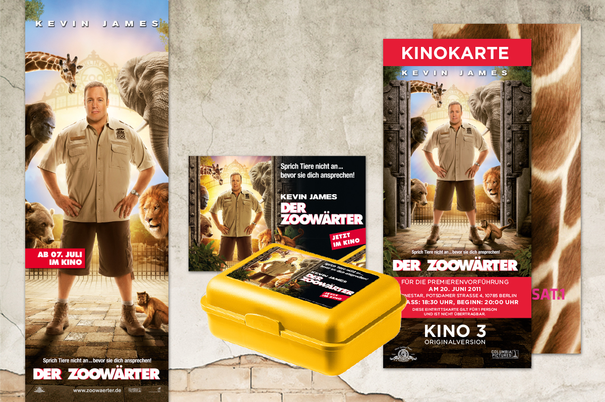 Giveaways für den Film Der Zoowärter